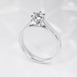 Pierścionek z białego złota z diamentem laboratoryjnym TP0142BLDT Pierścionek z białego złota z diamentem laboratoryjnym TP0142BLDT