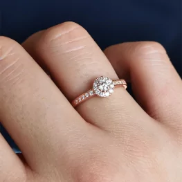 Pierścionek z różowego złota z diamentami TP0051RDT Pierścionek z różowego złota z diamentami TP0051RDT