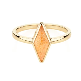 Złoty pierścionek z kamieniem słonecznym TP0200ZKS