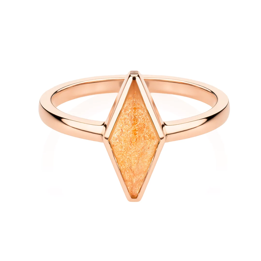 Pierścionek z różowego złota z kamieniem słonecznym TP0200RKS Pierścionek z różowego złota z kamieniem słonecznym TP0200RKS