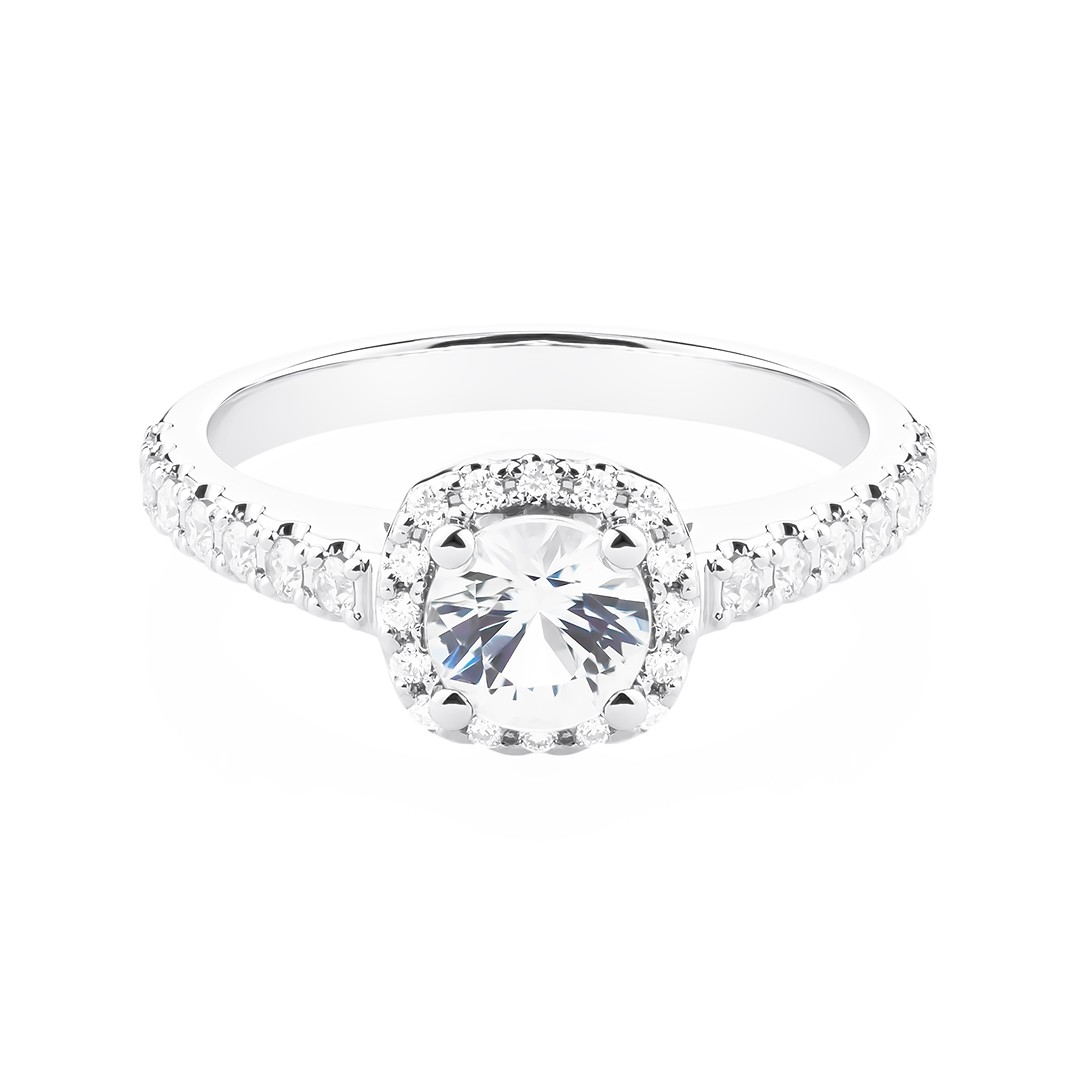 Pier cionek Z Bia ego Z ota Z Bia ym Szafirem I Diamentami TP0099BBSR 