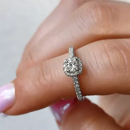 Pierścionek z białego złota z diamentami TP0122BDT Pierścionek z białego złota z diamentami TP0122BDT